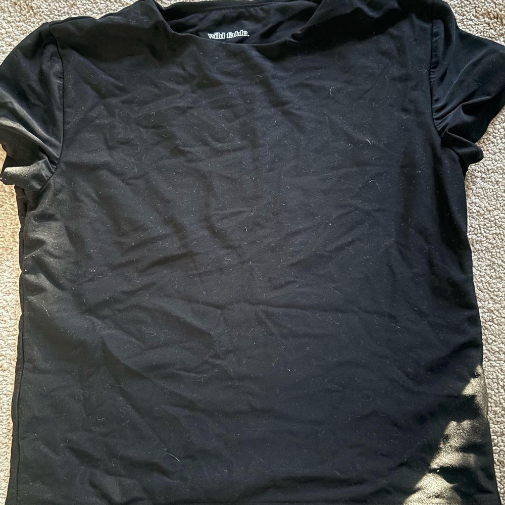 wild fable Men's Black Short Sleeve Crew Neck Tee